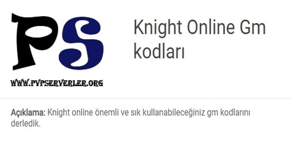 Knight Online Gm kodları