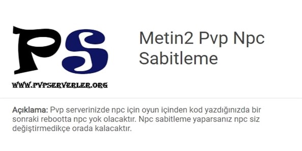 Metin2 Pvp Npc Sabitleme